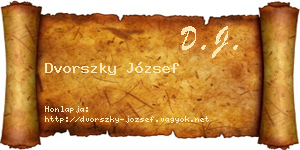 Dvorszky József névjegykártya
