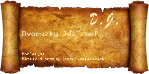 Dvorszky József névjegykártya